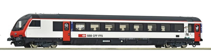 2nd class control cab coach for EW-IV commuter trains, SBB, HO, Roco 6210199