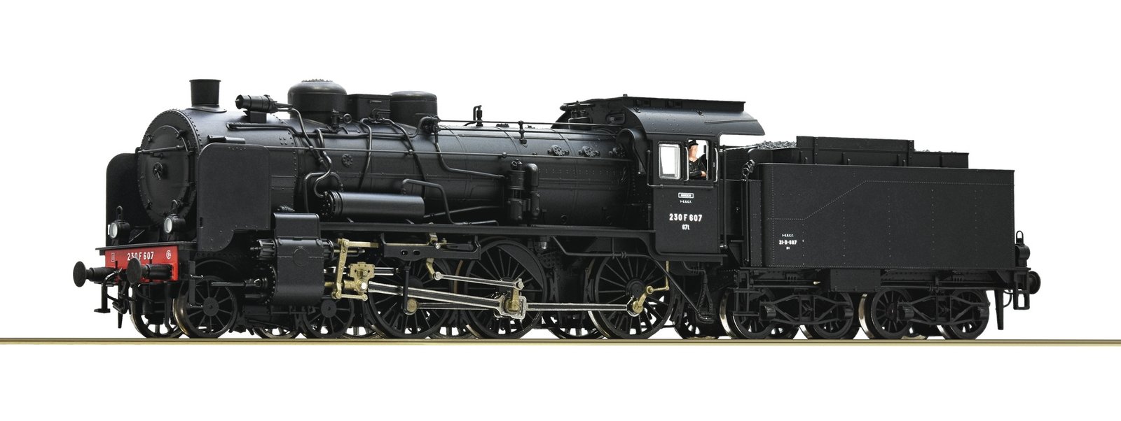 Steam locomotive 230 F 607, SNCF, HO, Roco 79386