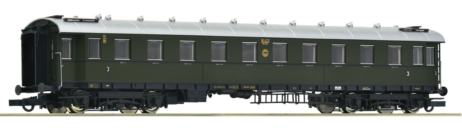 3rd class standard express train coach, DRG, HO, Roco 6200138