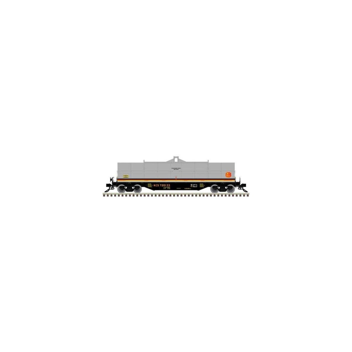 42′ Coil Steel Car with Fishbelly Side Sill - Ready to Run - Master¨ -- Kansas City Southern 720023 (gray, black, red, yellow