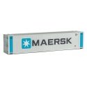 45′ CIMC Container - Assembled -- Maersk (silver, blue, black), HO, Walthers SceneMaster 8556