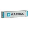 45′ CIMC Container - Assembled -- Maersk (silver, blue, black), HO, Walthers SceneMaster 8556