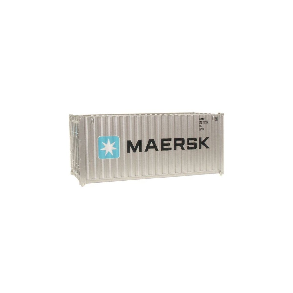 20′ Corrugated Container - Assembled -- Maersk, HO, Walthers SceneMaster 8060