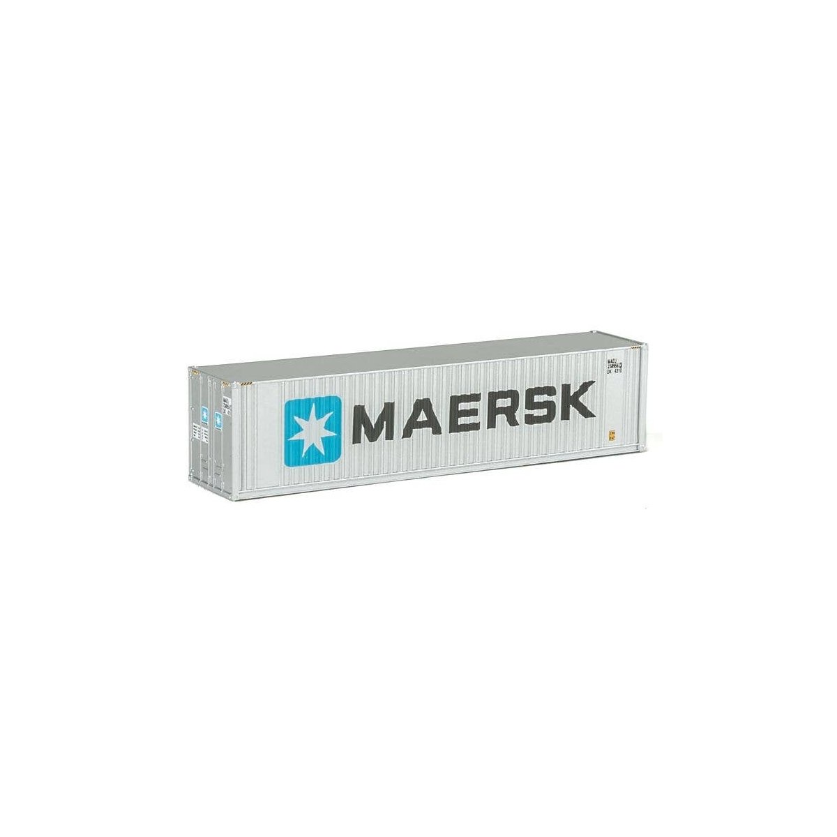 40′ Hi Cube Ribbed Side Container - Assembled -- Maersk, N, Walthers SceneMaster 8801