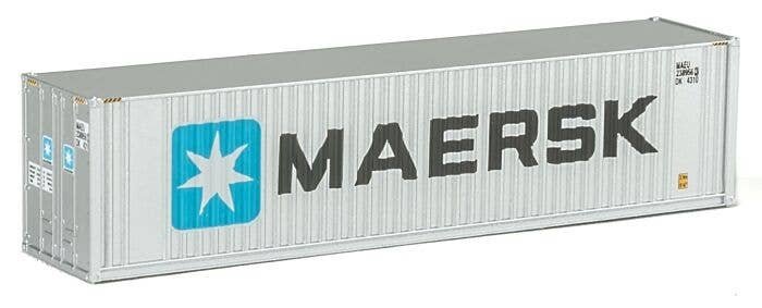 40′ Hi Cube Ribbed Side Container - Assembled -- Maersk, N, Walthers SceneMaster 8801