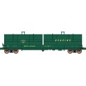 Evans 100-Ton Coil Car with Angled Hoods - Ready to Run -- Reading (green, yellow), HO, Intermountain Railway Company 32504
