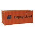20′ Corrugated Container - Assembled -- Hapag-Lloyd (orange, blue), HO, Walthers SceneMaster 8055