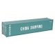 40′ Corrugated Container - Assembled -- China Shipping (green, white), HO, Walthers SceneMaster 8151