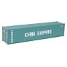 40′ Corrugated Container - Assembled -- China Shipping (green, white), HO, Walthers SceneMaster 8151