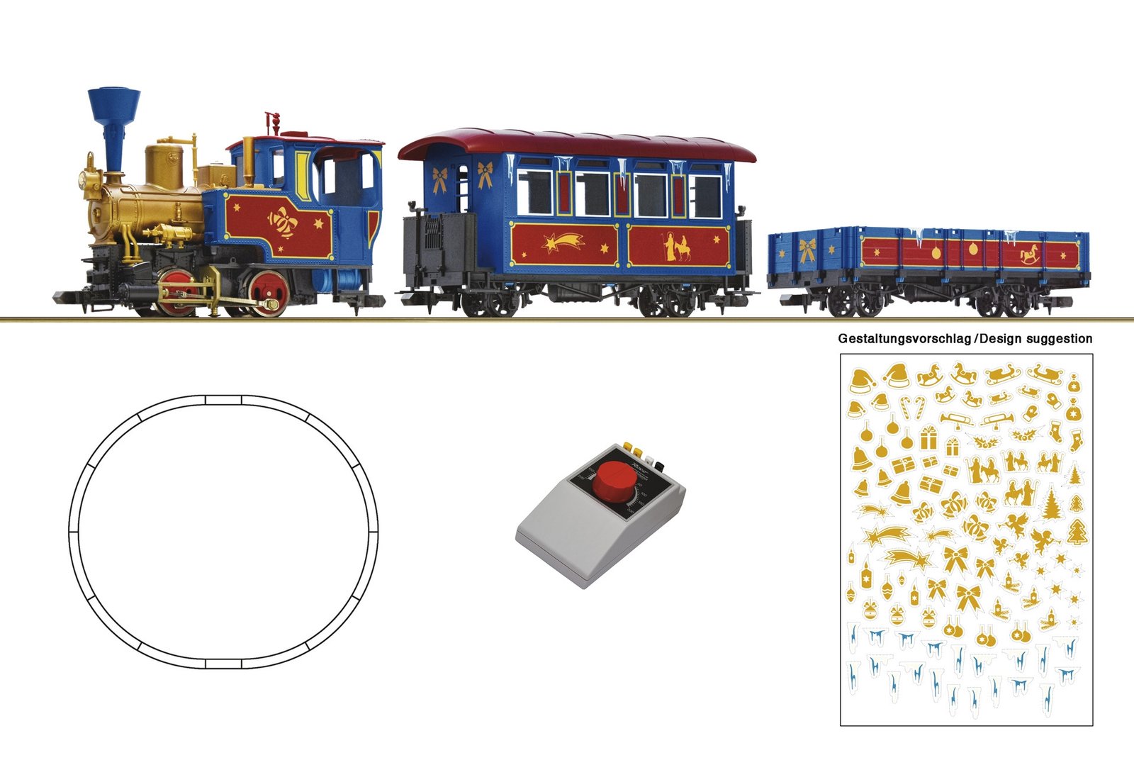 Analogue set: Christmas train, 0e, Roco 5100003