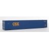 53′ Singamas Corrugated-Side Container - Assembled -- CSX Intermodal (blue, yellow), HO, Walthers SceneMaster 8528