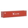 40′ Corrugated Container - Assembled -- K-Line (red, white), HO, Walthers SceneMaster 8153