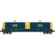 Evans 100-Ton Coil Car with Angled Hoods - Ready to Run -- CSX (blue, yellow), HO, Intermountain Railway Company 32578
