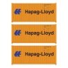 20′ Fully Corrugated Container - 3-Pack -- Hapag-Lloyd, HO, Walthers SceneMaster 18053