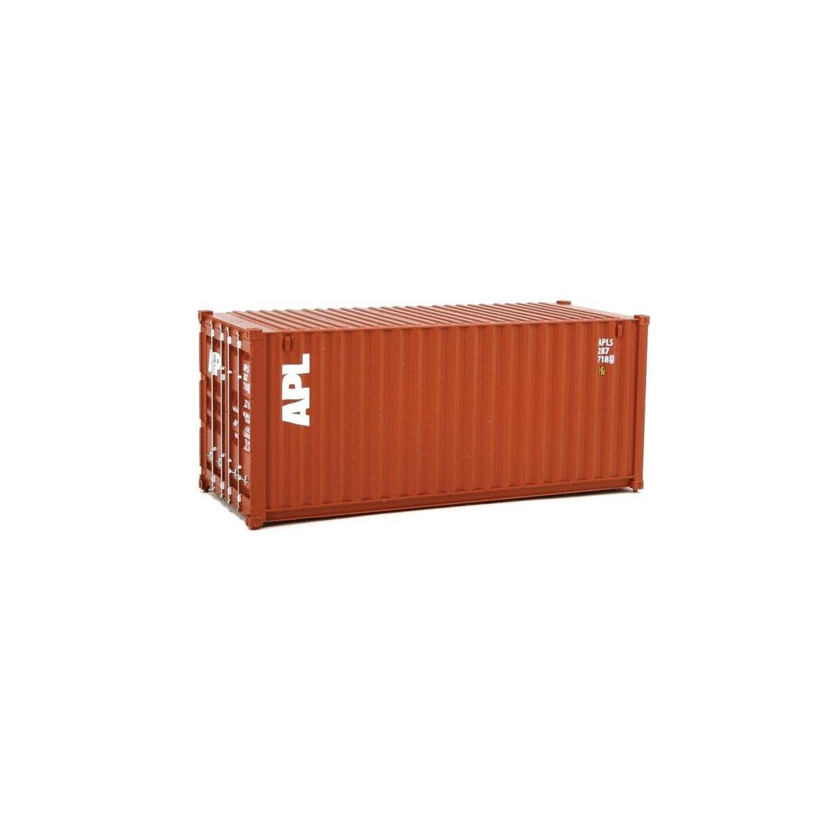 20′ Corrugated Container - Assembled -- American President Lines (brown, white), HO, Walthers SceneMaster 8061
