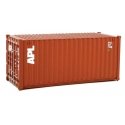 20′ Corrugated Container - Assembled -- American President Lines (brown, white), HO, Walthers SceneMaster 8061