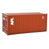 20′ Corrugated Container - Assembled -- American President Lines (brown, white), HO, Walthers SceneMaster 8061