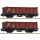 2 piece set: Open goods wagons, DR, HO, Roco 6600194