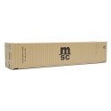 45′ CIMC Container - Assembled -- Mediterranean Shipping Co. (beige, black), HO, Walthers SceneMaster 8565