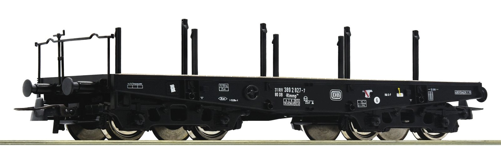 Heavy duty flat wagon, DB, HO, Roco 46380