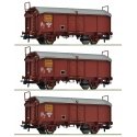 3 piece set: Sliding roof wagons, SNCF, HO, Roco 6600173