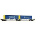 Articulated double-pocket wagon T3000e, Hupac, HO, Roco 6600137
