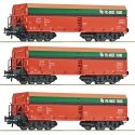 3 piece set: Self-unloading hopper wagons, PMT, HO, Roco 6600218