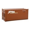 20′ Corrugated Container - Assembled -- Xtra Leasing (brown, white), HO, Walthers SceneMaster 8067