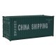 20′ Corrugated Container - Assembled -- China Shipping (green, white Billboard Lettering), HO, Walthers SceneMaster 8056