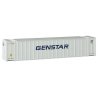 48′ Ribbed Side Container - Assembled -- Genstar (white, blue), N, Walthers SceneMaster 8844