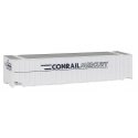 48′ Ribbed Side Container - Assembled -- Conrail Mercury (white, blue, gray), N, Walthers SceneMaster 8843