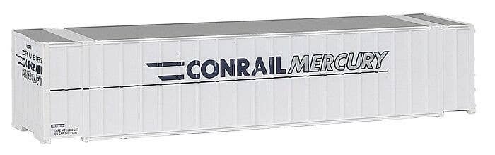 48′ Ribbed Side Container - Assembled -- Conrail Mercury (white, blue, gray), N, Walthers SceneMaster 8843