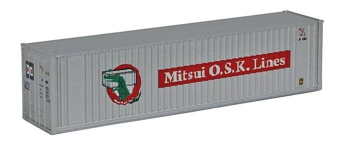 40′ Hi Cube Ribbed Side Container - Assembled -- Mitsui OSK, N, Walthers SceneMaster 8805