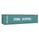 40′ Hi Cube Corrugated Side Container - Assembled -- China Shipping, HO, Walthers SceneMaster 8256