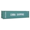 40′ Hi Cube Corrugated Side Container - Assembled -- China Shipping, HO, Walthers SceneMaster 8256