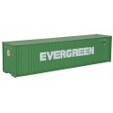 40′ Hi Cube Corrugated Container w/Flat Roof - Assembled -- Evergreen (green, white), HO, Walthers SceneMaster 8202