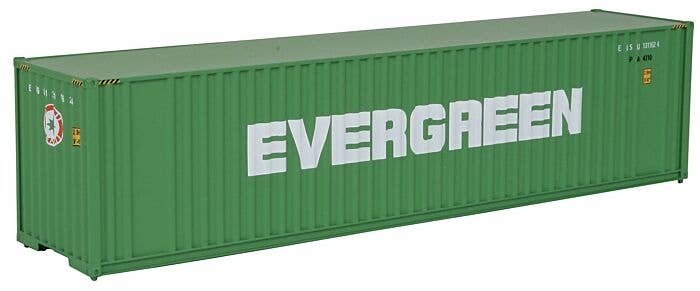 40′ Hi Cube Corrugated Container w/Flat Roof - Assembled -- Evergreen (green, white), HO, Walthers SceneMaster 8202