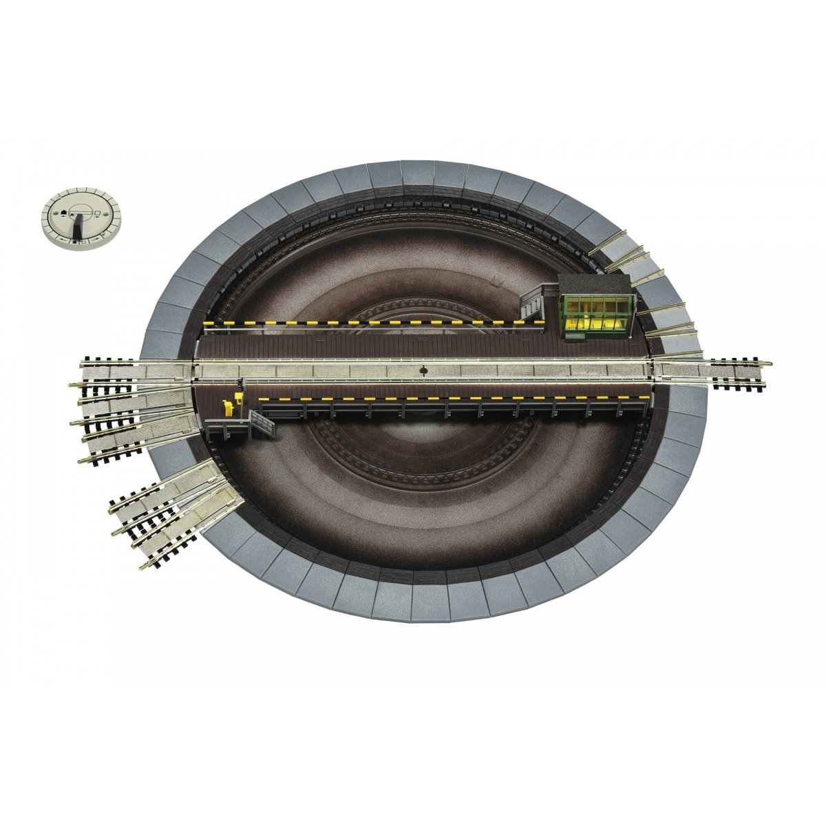Electrically operated turntable -- Drehscheibe mit elektrischem -- For 3-rail AC system - HO - Fleischmann 665201