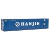 45′ CIMC Container - Assembled -- Hanjin (blue, white), HO, Walthers SceneMaster 8561
