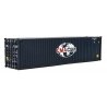40′ Hi-Cube Corrugated-Side Container - Assembled -- GMA-CGM (Globe Logo blue, white, red), HO, Walthers SceneMaster 8260