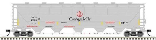 Trinity PD5000 Covered Hopper - Ready to Run -- ConAgra Mills CAGX 95195 (gray, red), N, Atlas Model Railroad Co. 50005673