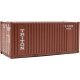 20′ Corrugated Container with Flat Panel - Assembled -- Triton (brown, white), HO, Walthers SceneMaster 8004