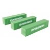 40′ Flat Panel Container - 3-Pack -- Evergreen, HO, Walthers SceneMaster 18200