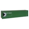 40′ Hi Cube Corrugated Container w/Flat Roof - Assembled -- CP Ships (green, white, black Multimark Logo), HO, Walthers SceneM