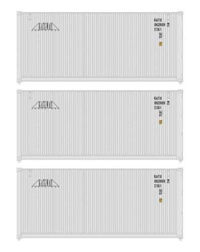 20′ Fully Corrugated Container - 3-Pack -- Gateway, HO, Walthers SceneMaster 18051