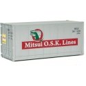20′ Smooth-Side Container - Ready to Run -- Mitsui OSK Lines (gray, Alligator Logo), HO, Walthers SceneMaster 8657