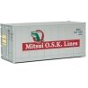 20′ Smooth-Side Container - Ready to Run -- Mitsui OSK Lines (gray, Alligator Logo), HO, Walthers SceneMaster 8657