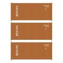 20′ Fully Corrugated Container - 3-Pack -- Triton, HO, Walthers SceneMaster 18055