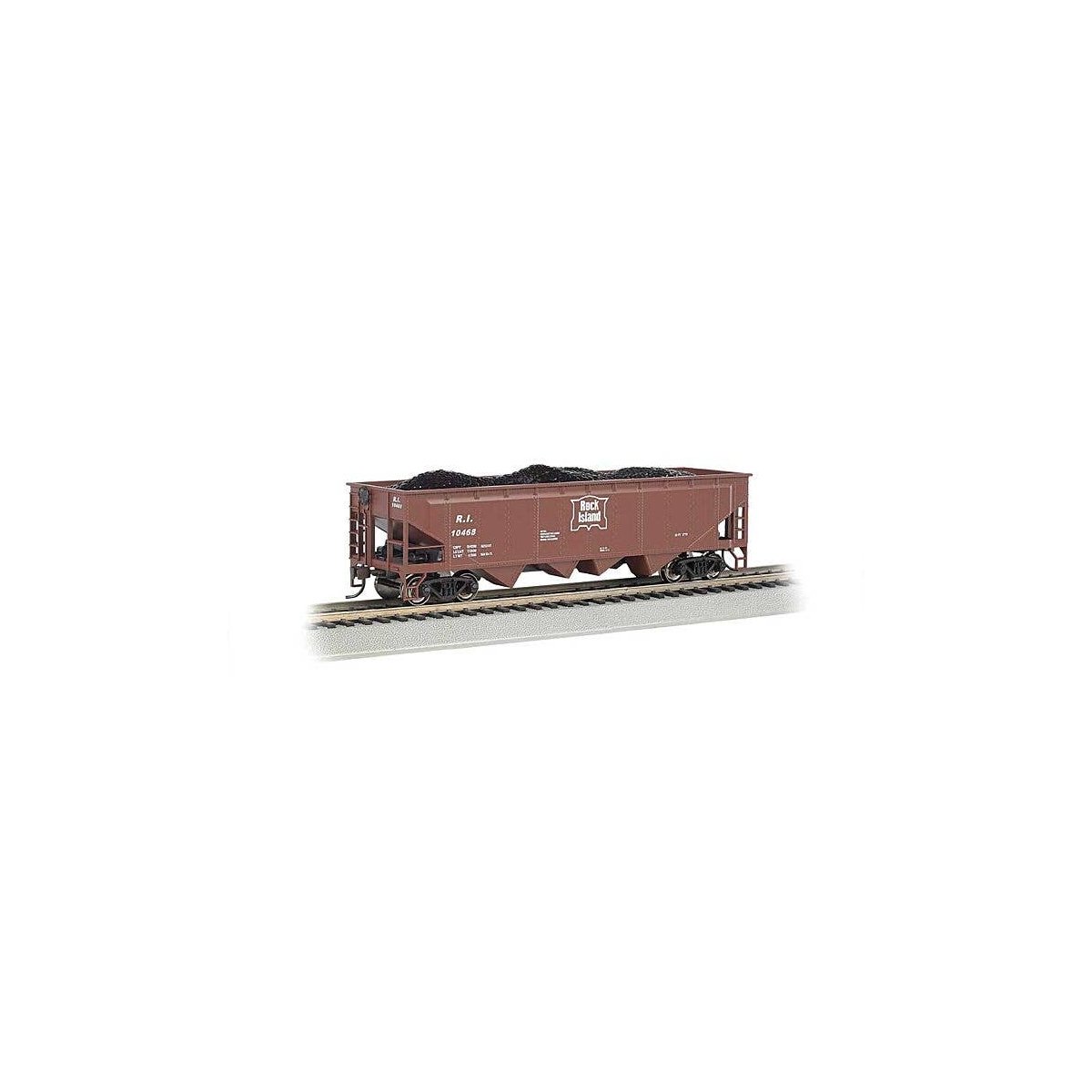 40′ Quad Hopper - Ready to Run - Silver Series(R) -- Rock Island, HO, Bachmann Industries 17608