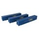 53′ Singamas Corrugated Side Container - 3-Pack -- CSX, HO, Walthers SceneMaster 18501